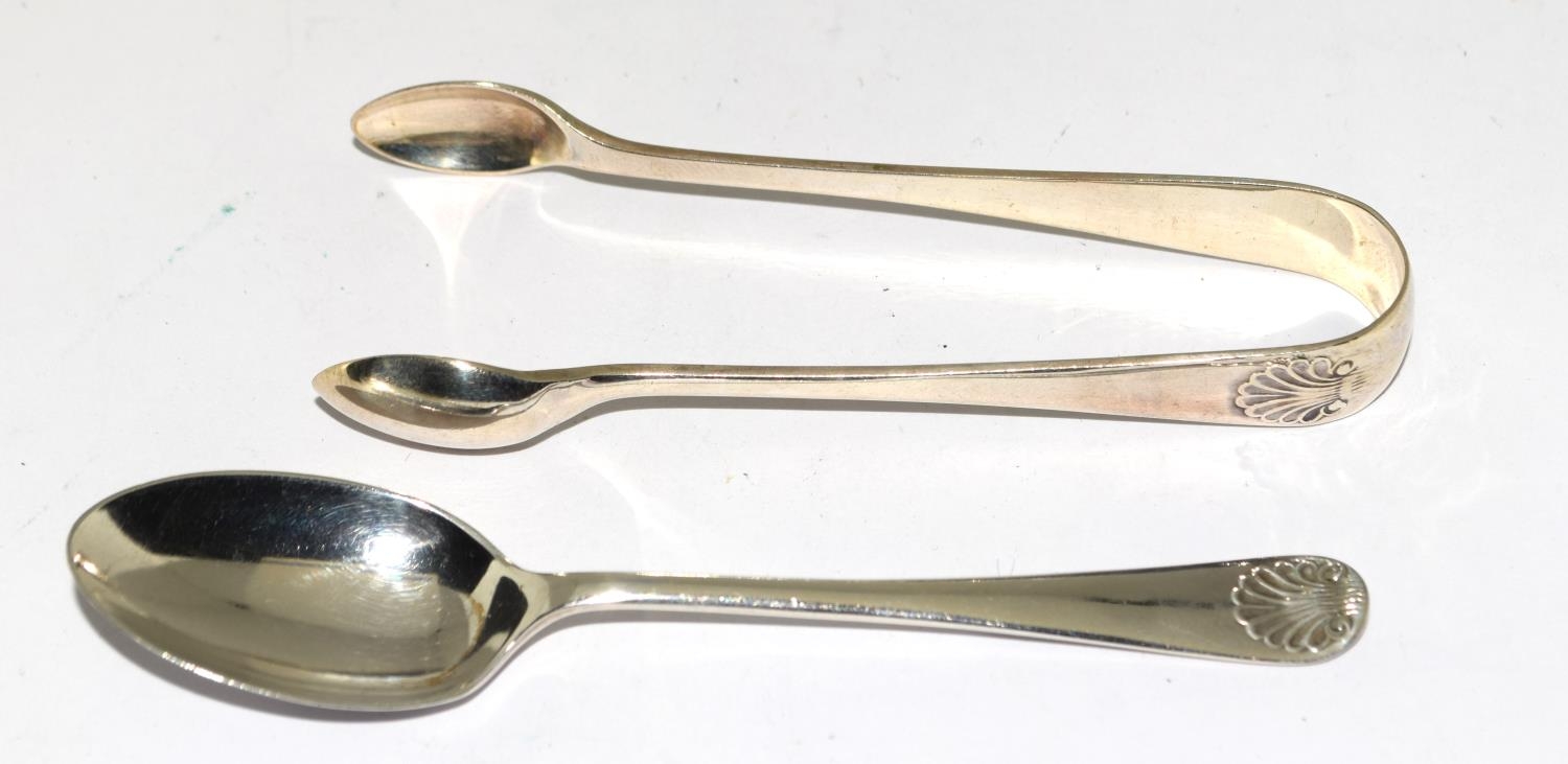 Mappin and Webb silver Tea Spoons and Sugar Nips boxed - Bild 3 aus 8