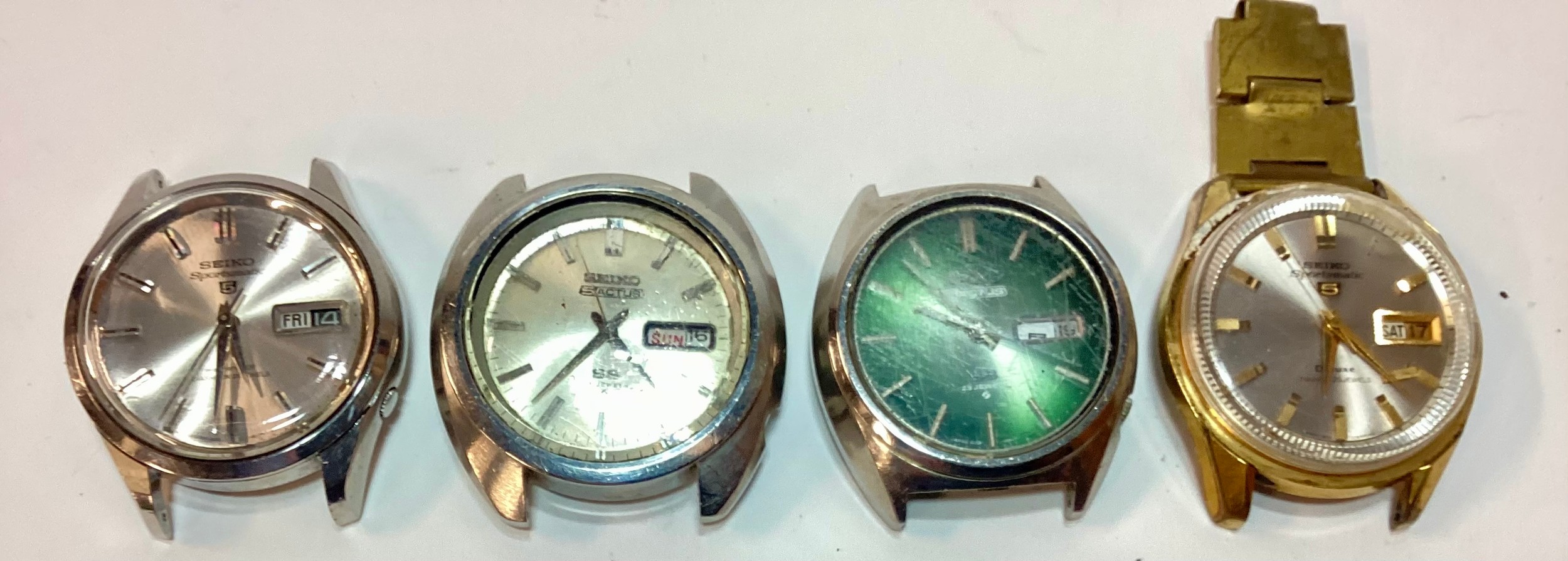 A collection of gents vintage Seiko automatic watches including Actus, Sportsmatic and Marvel - Image 2 of 5