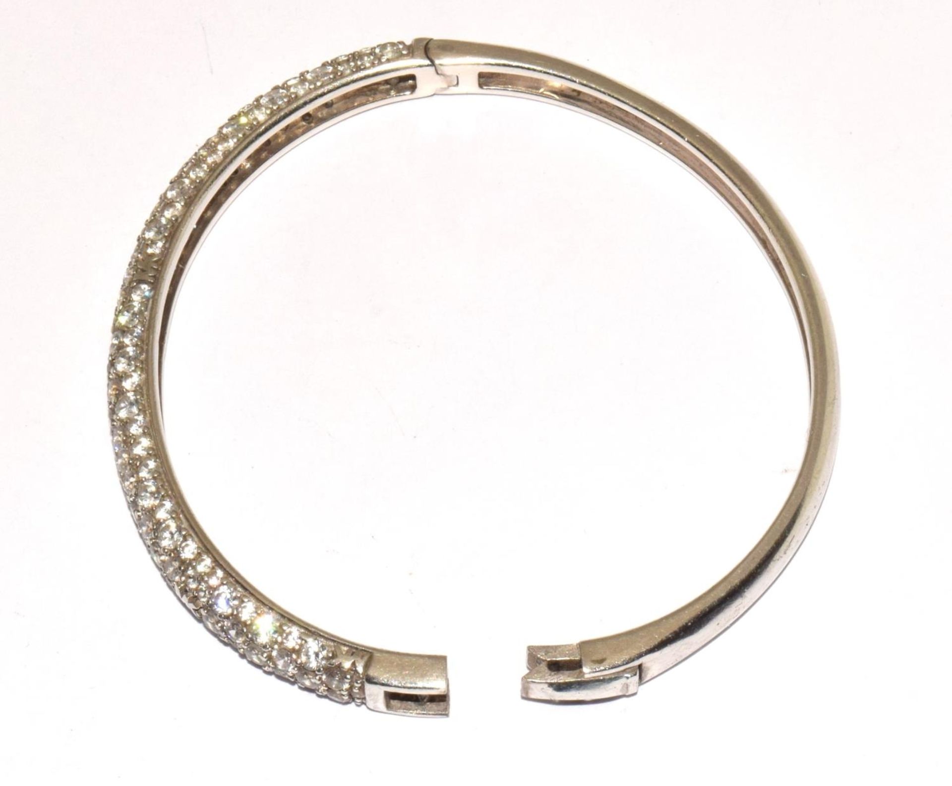 Genuine Michael Kors "Logo" studded 925 silver bangle - Image 3 of 3