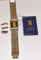 Credit Swiss Gold Ingot watch comes with certificate for the gold ingot on a bi metal strap boxed