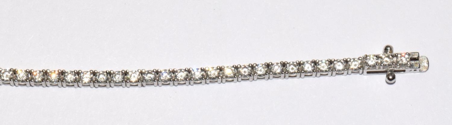 9ct white gold ladies Tennis bracelet 6.5g - Image 2 of 5