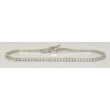 9ct white gold ladies Tennis bracelet 6.5g