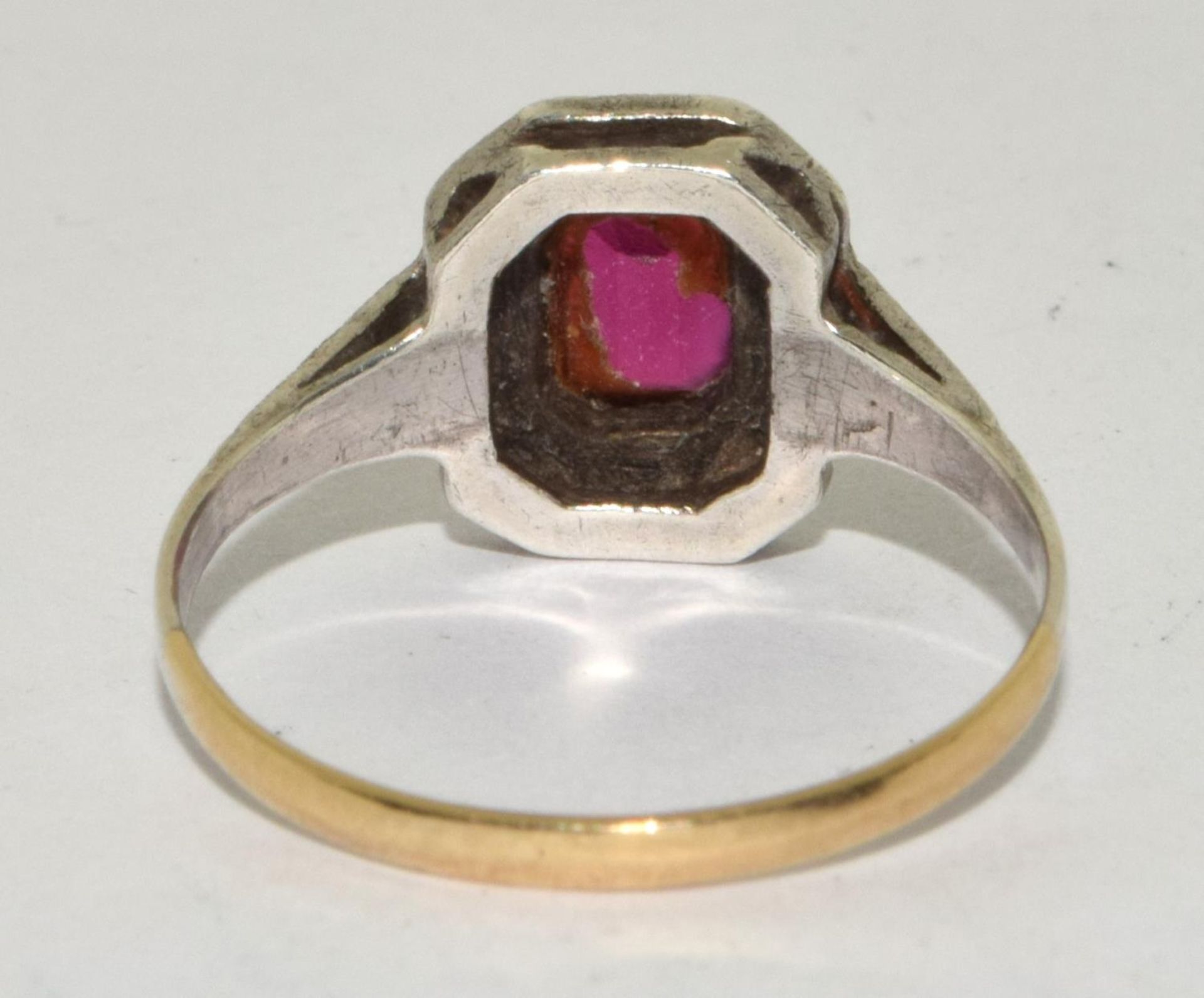 925 silver Rubellite ring size P - Image 3 of 3