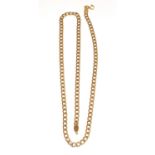 9ct gold flat link neck chain 46cm long 5.8g