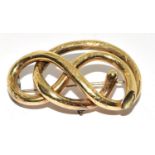 9ct gold Celtic knot brooch 8.2g