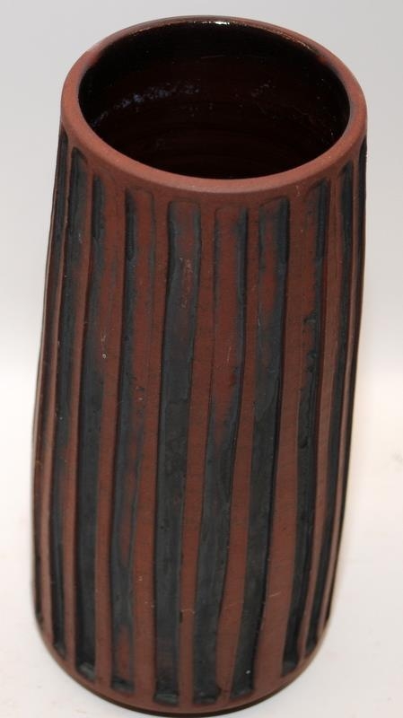 Poole Pottery Atlantis A20/5 carved vase by Catherine Connett 8.2" high. - Image 2 of 3