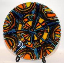 Poole Pottery interest Janet Laird studio large charger 15.75" dia.