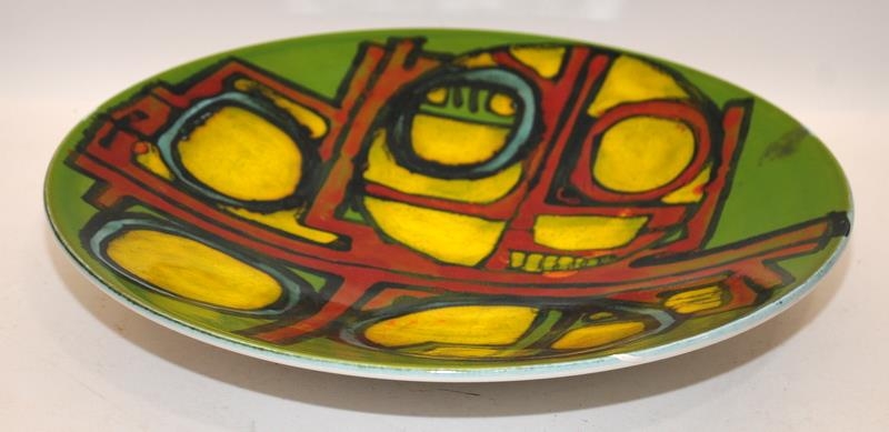 Poole Pottery shape 54 large Delphis charger by Carol Cutler 16" dia. - Image 2 of 3