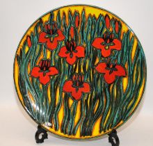Poole Pottery interest Janet Laird studio charger 13.75" dia.
