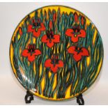 Poole Pottery interest Janet Laird studio charger 13.75" dia.