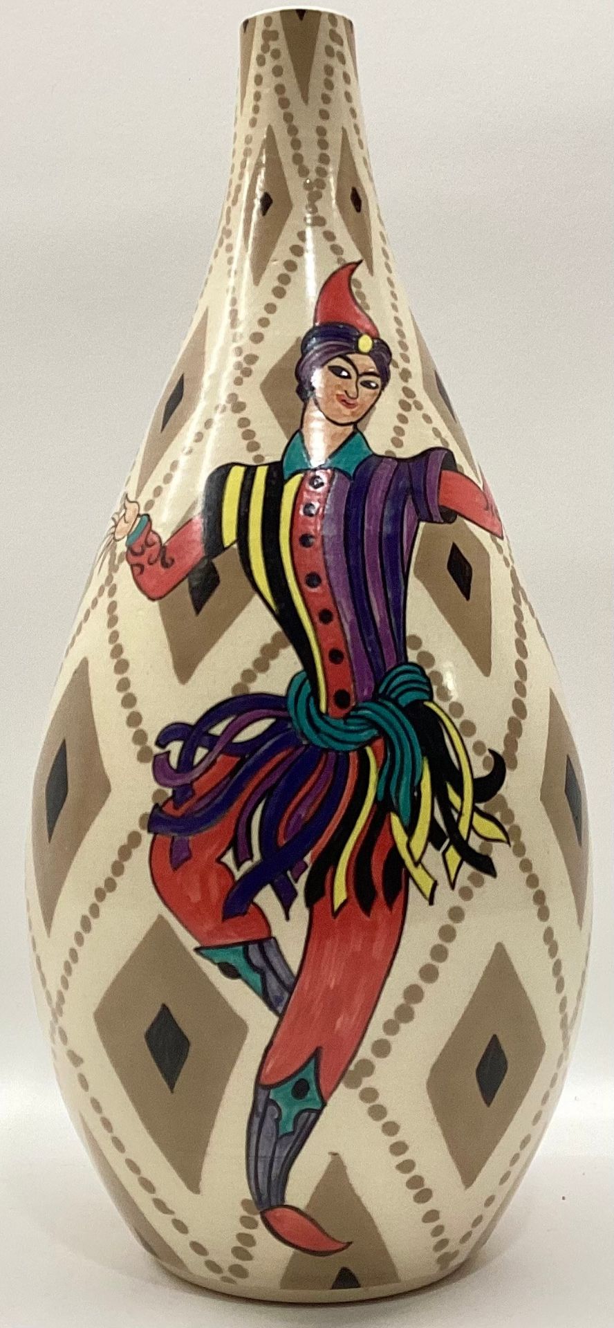 Poole Pottery large vase thrown by Alan White & decorated by Nikki Massarella fully marked and