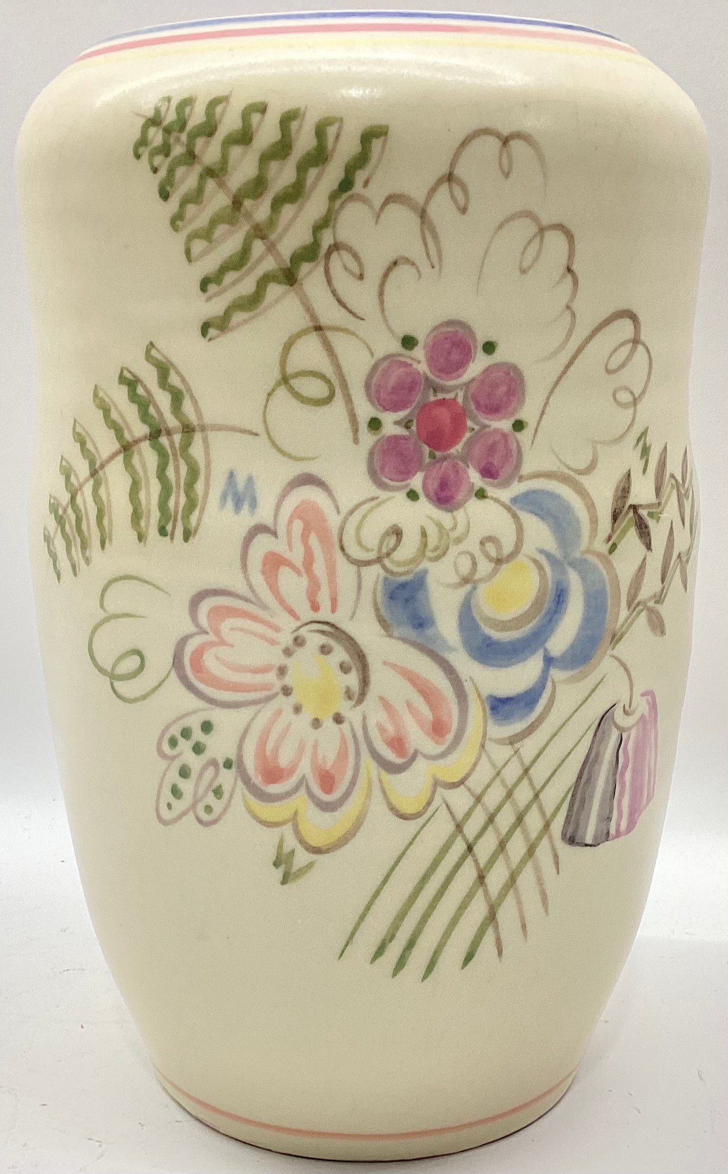 Poole Pottery shape 868 ES pattern vase decorated by Ruth Pavely 7.6" high. - Image 2 of 4