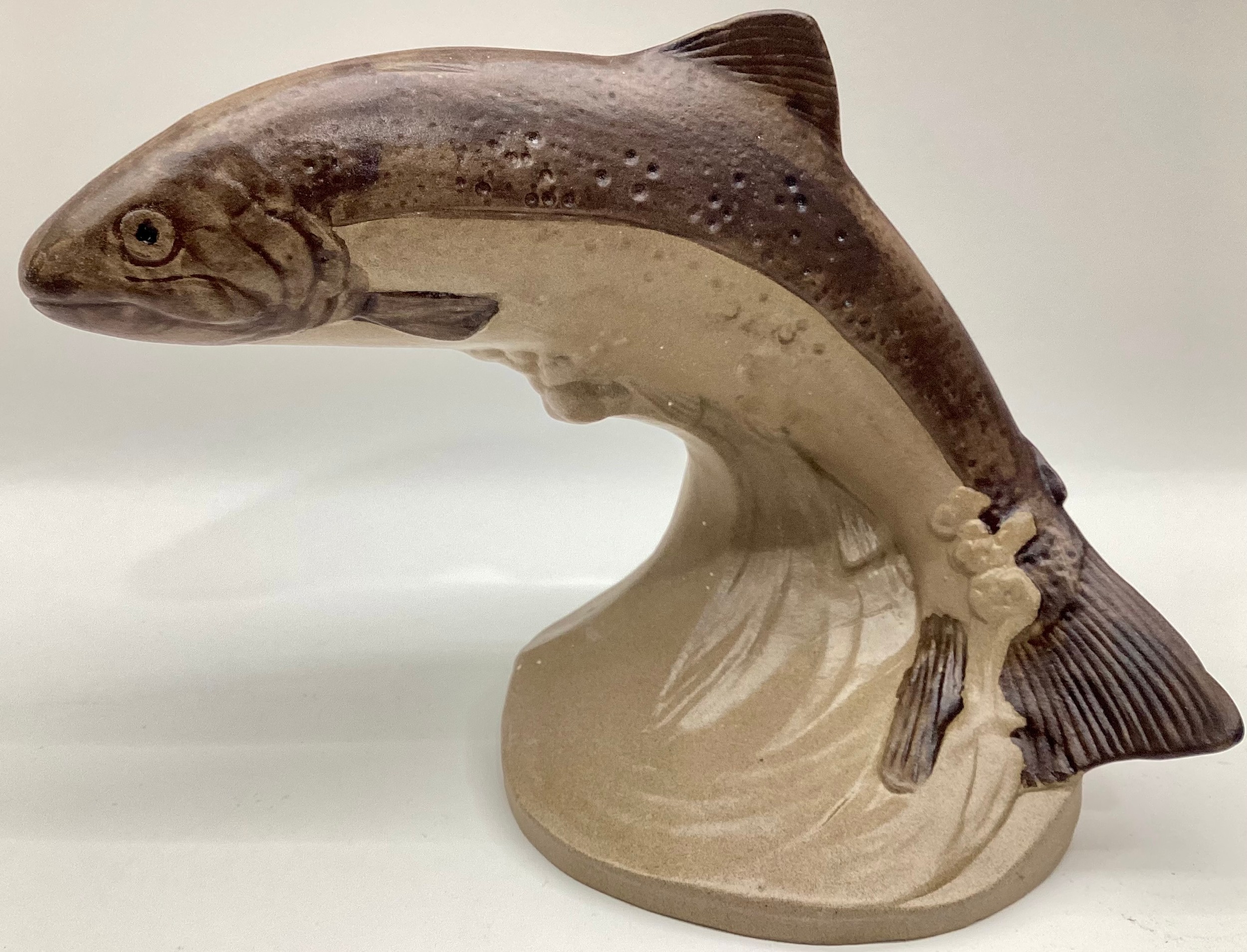 Poole Pottery Stoneware very rare & hard model of a Trout modelled by Barbara Linley-Adams.