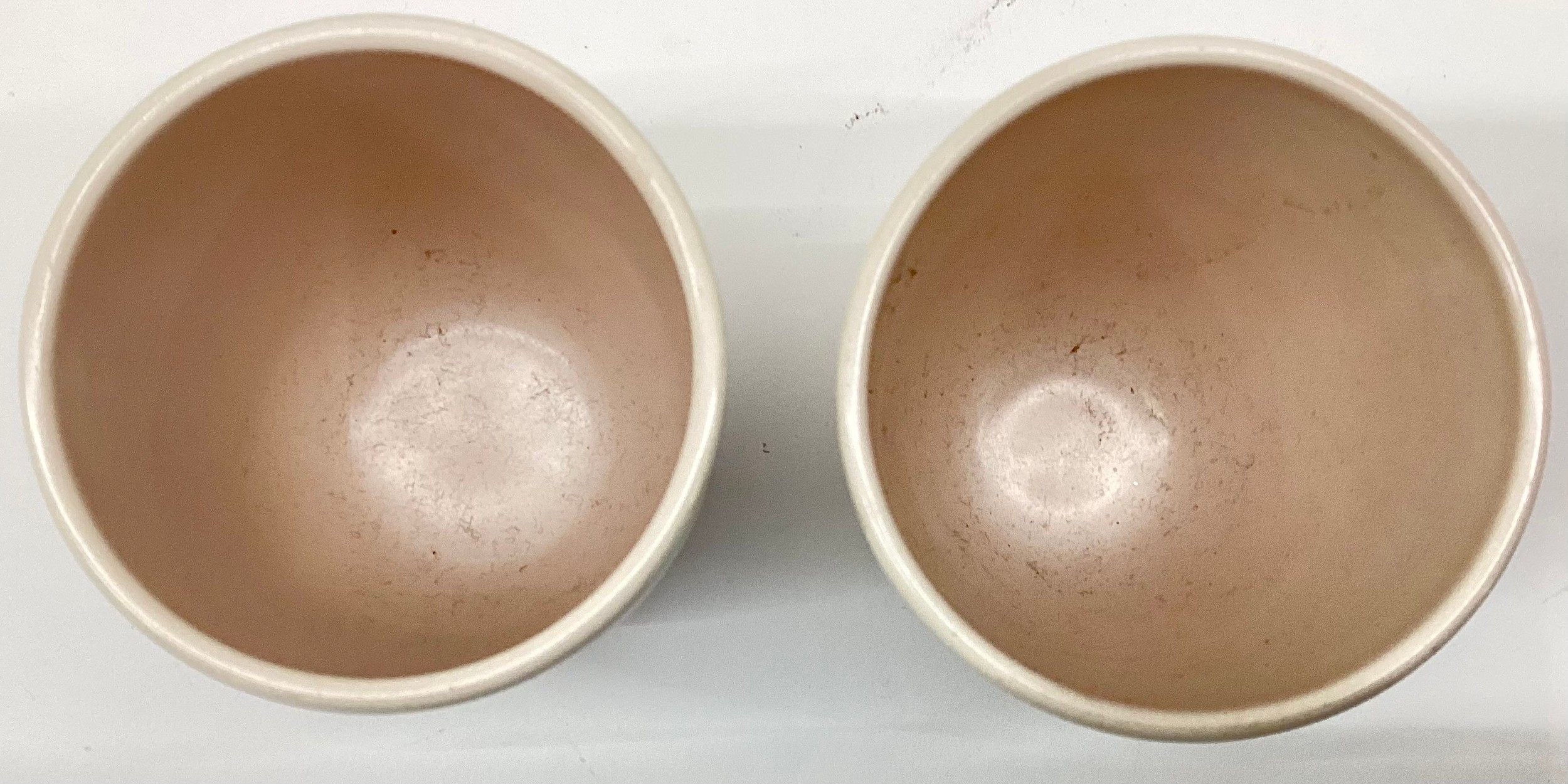 Poole Pottery pair of shape 650 FSU pattern freeform miniature planters 2.75" high (2) - Image 3 of 4