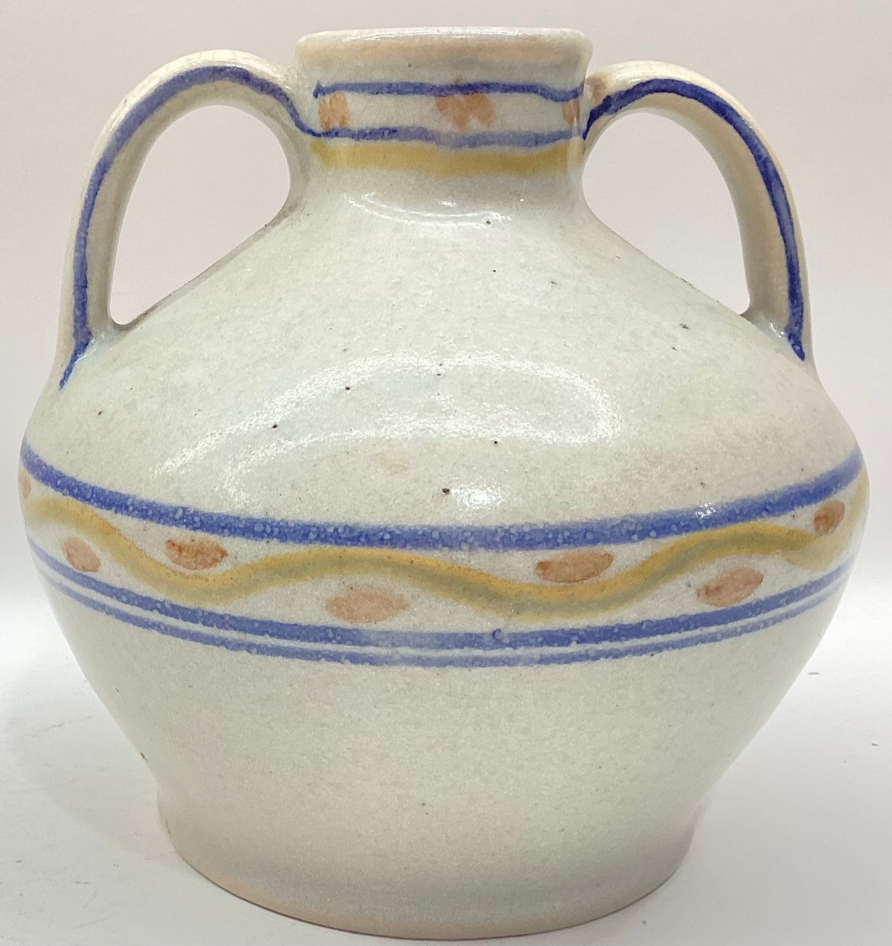 Poole Pottery Carter Stabler Adams shape 202 A/GE pattern twin handled vase 6.5" high. - Image 2 of 4