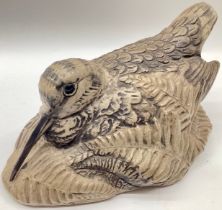 Poole Pottery Stoneware Woodcock modelled Barbara Linley-Adams (beak attached)