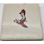 Poole Pottery interest Carter Tiles Huntswoman by Edward Bawden 5".