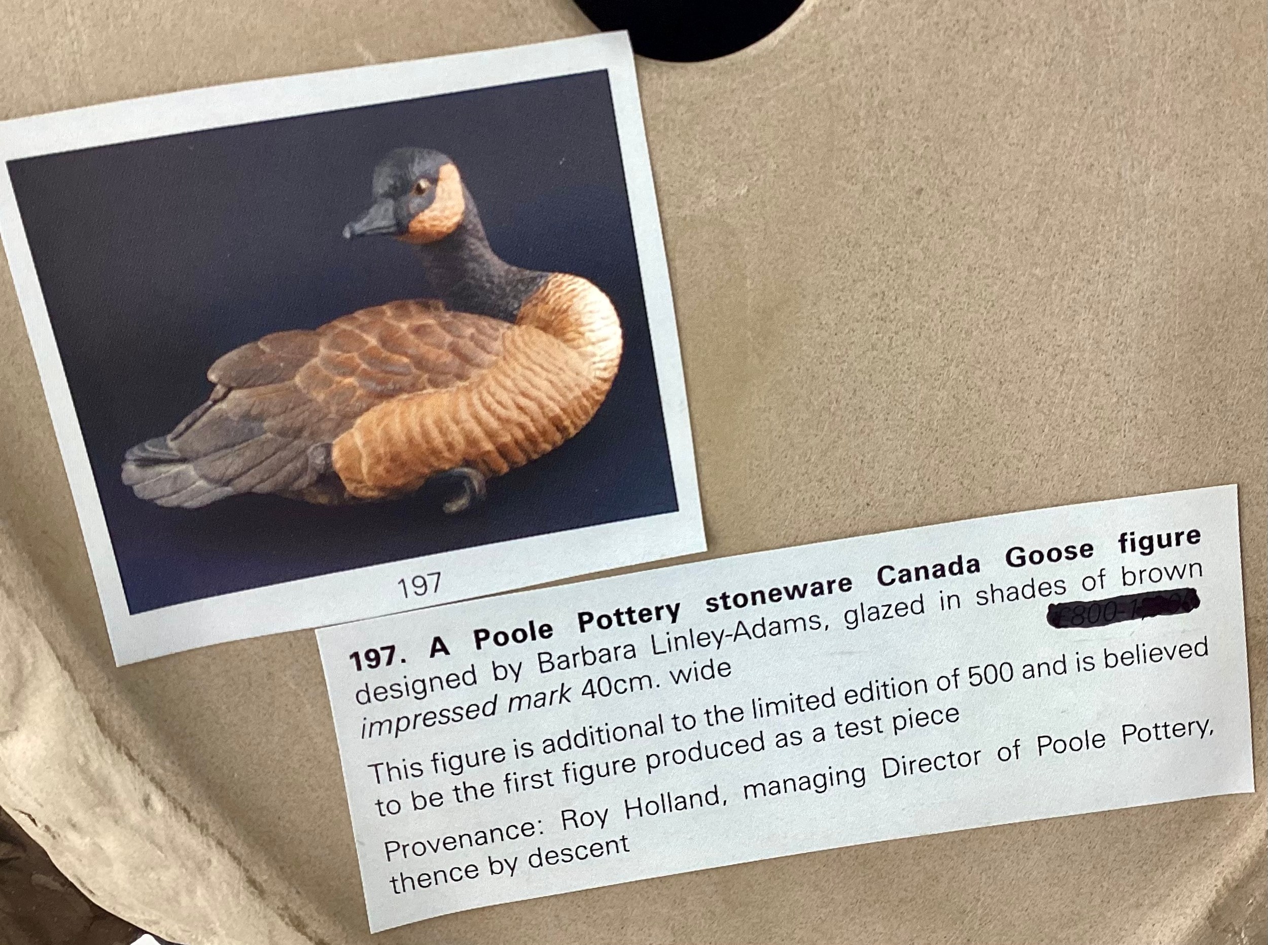 Poole Pottery Stoneware large model of a Canada Goose designed by Barbara Linley-Adams, this - Image 5 of 5