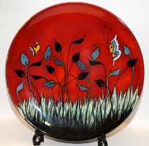 Poole Pottery large Fantasy charger, thrown by Alan White & decorated by Lorna Whitmarsh boxed