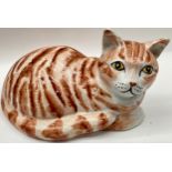 Poole Pottery interest model of a cat by Tony Morris, fully marked & signed to base 1998, 5.5"