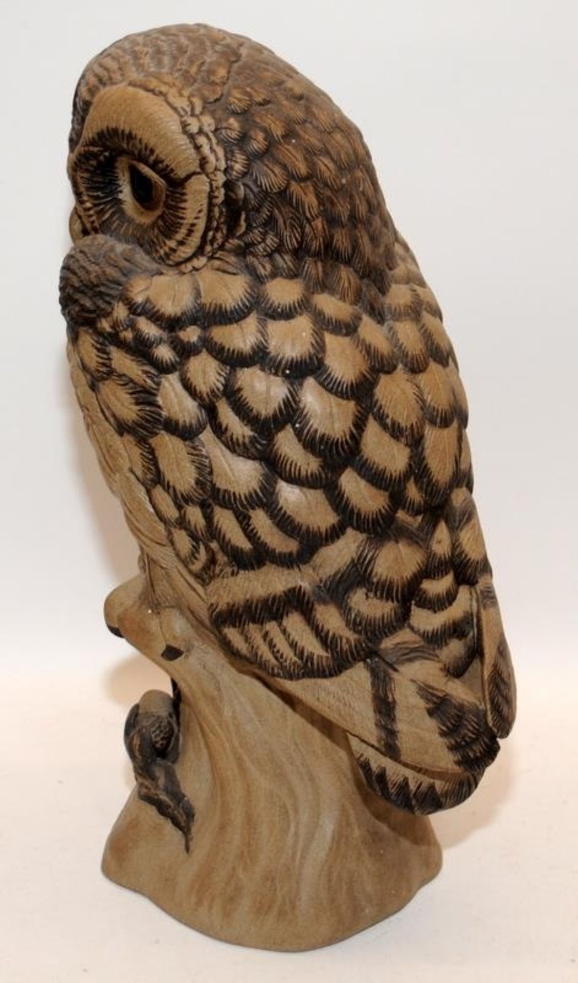 Poole Pottery Stoneware large Barred Owl 12.5" high by Barbara Linley-Adams, fully marked & signed - Image 3 of 4