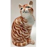 Poole Pottery interest model of a cat by Tony Morris, fully marked & signed to base 1998, 5.25"