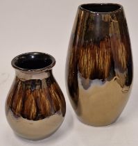 Poole Pottery Precious Pattern 10" high Manhattan vase together with a 6.5" high Venetian vase boxed