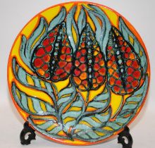 Poole Pottery interest Janet Laird studio charger 12" dia.