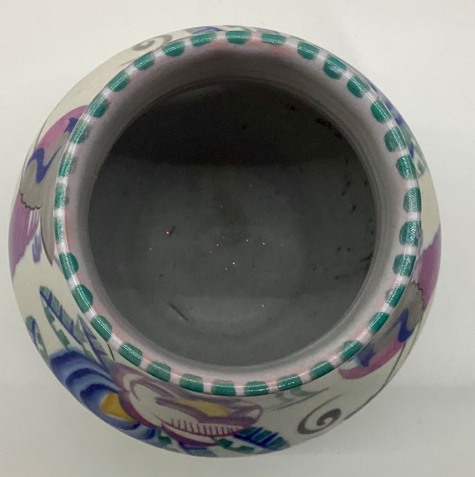 Poole Pottery Carter Stabler Adams shape 203 JS pattern vase depicting a purple bird (made - Image 3 of 4