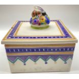 Poole Pottery Carter Stabler Adams shape 947 WL pattern lidded honey box with Bee finial Lily