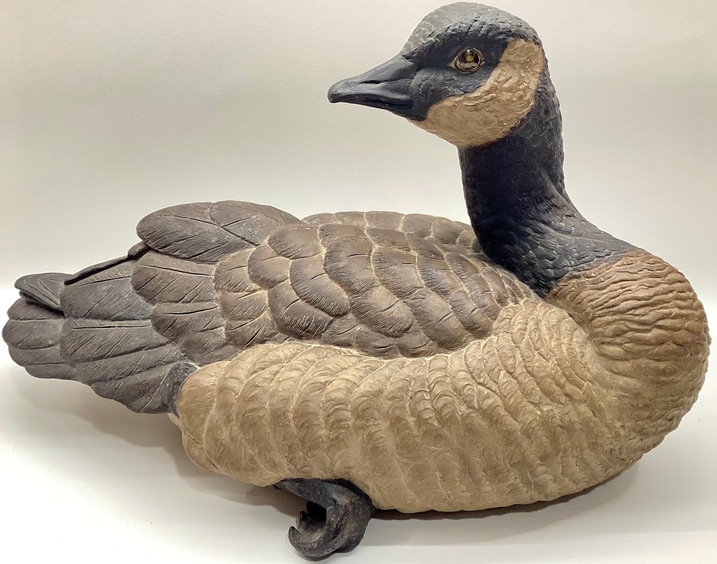 Poole Pottery Stoneware large model of a Canada Goose designed by Barbara Linley-Adams, this