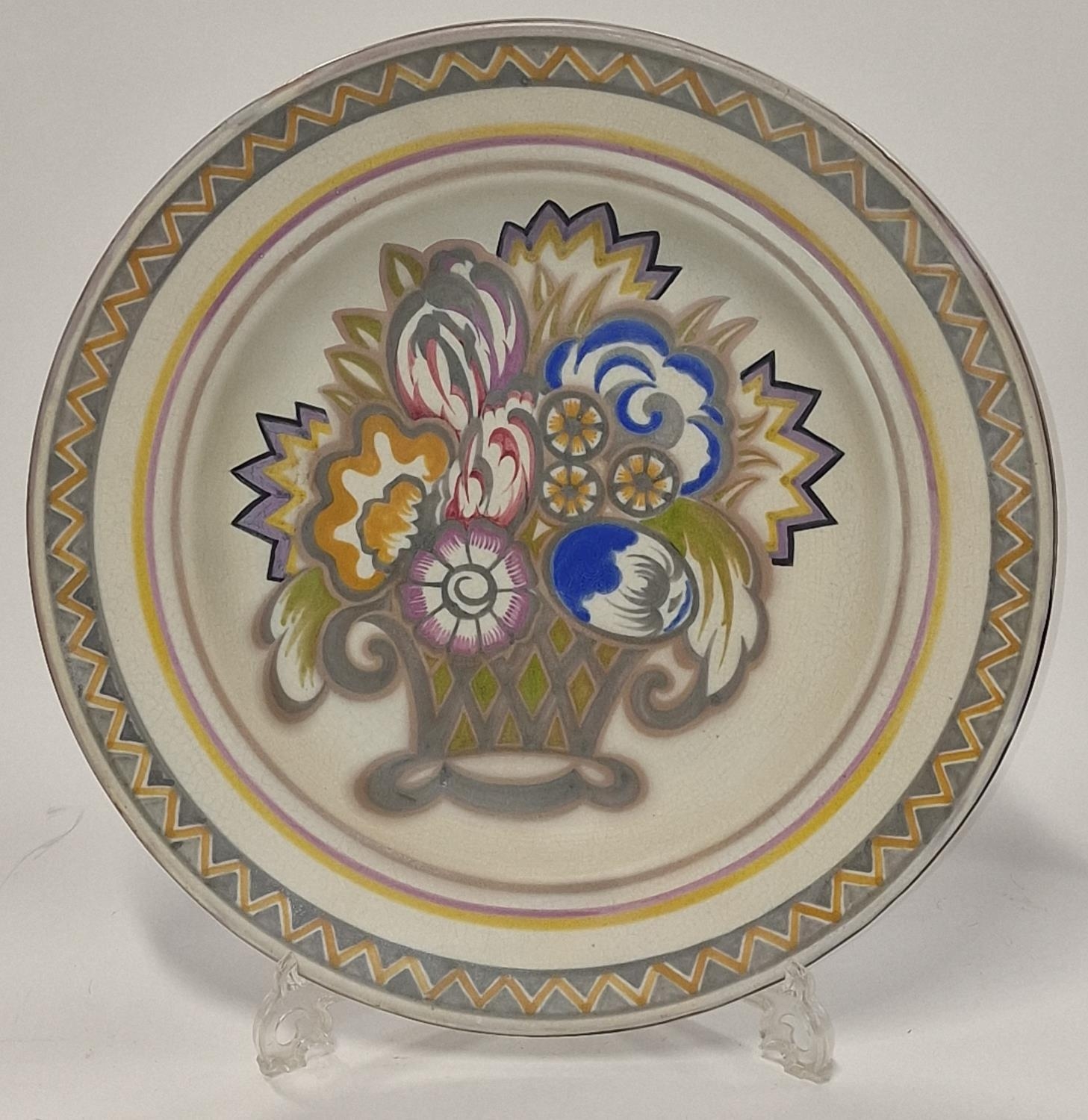 Poole Pottery Carter Stabler Adams shape 910 JC pattern larger charger possibly decorated by Anne