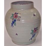 Poole Pottery Carter Stabler Adams large NX pattern vase decorated by Anne Hatchard 10" high.