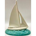 Poole Pottery model of Yacht 814/2 designed by John Adams & modelled by Harry Brown 6.25" high.