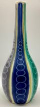 Poole Pottery PLT pattern Freeform vase 7.5" high.