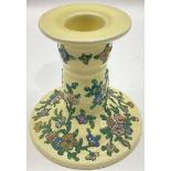 Poole Pottery shape 940 small candlestick "Sunshine" 3" high.