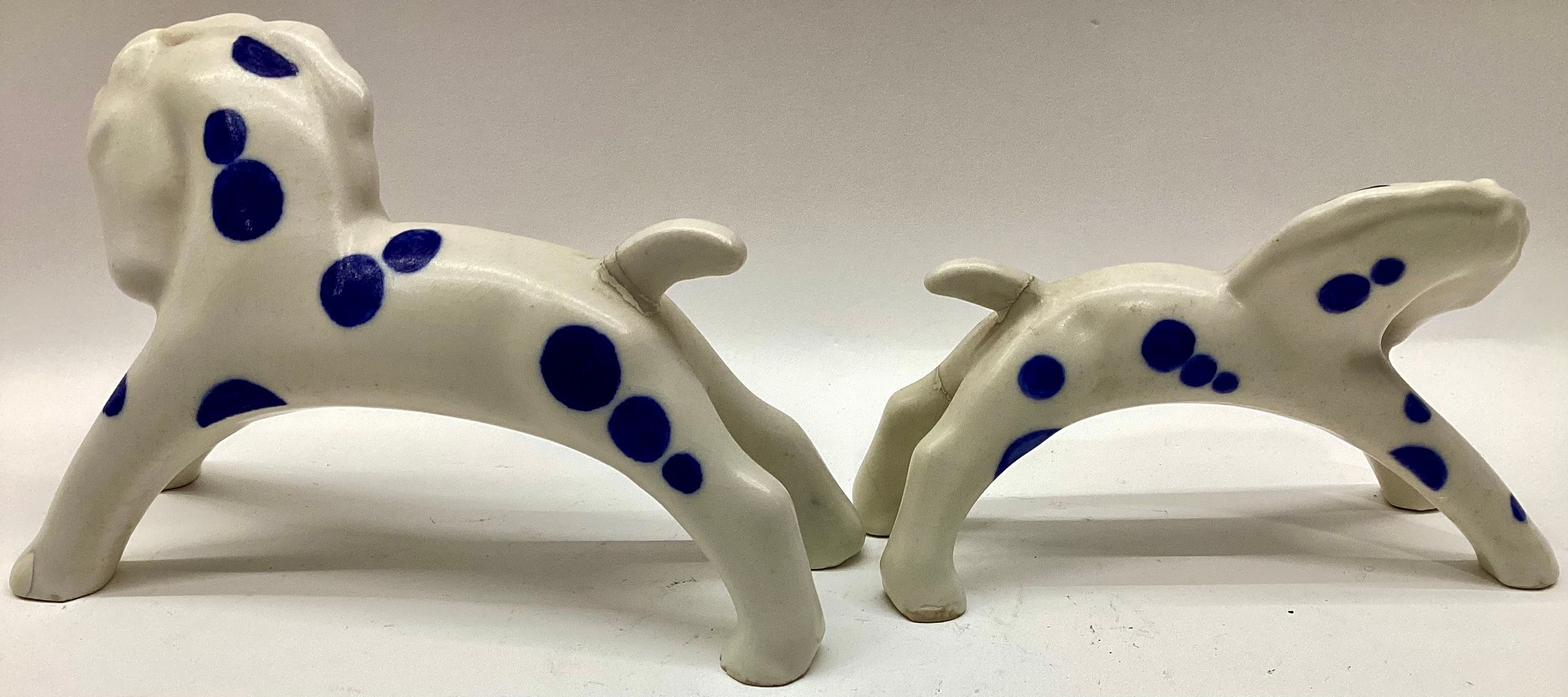 Poole Pottery spotty rocking horse together with one other small, both a/f (2) - Image 2 of 4