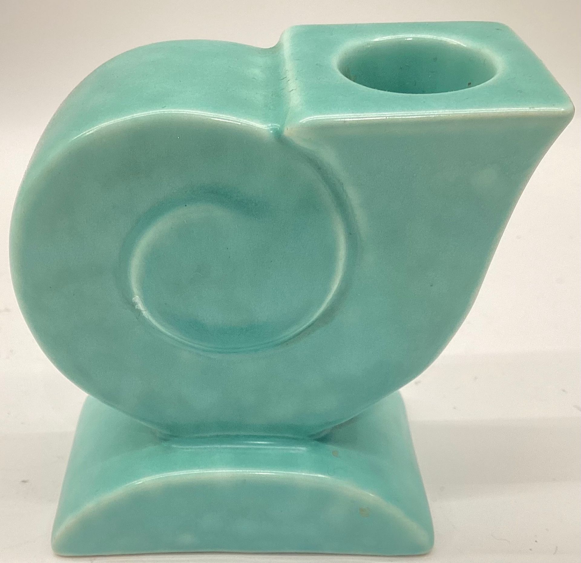 Poole Pottery shape 974 small Art Deco candlestick. - Image 2 of 3