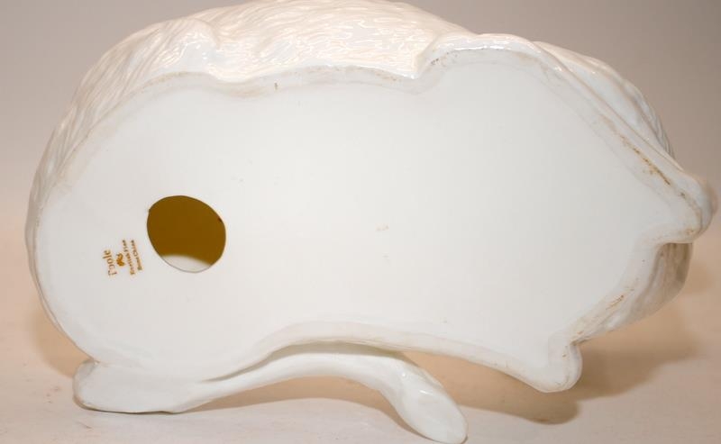 Poole Pottery white bone china (Golden Eye) model of a large Fawn. - Image 4 of 4