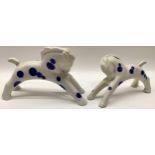 Poole Pottery spotty rocking horse together with one other small, both a/f (2)