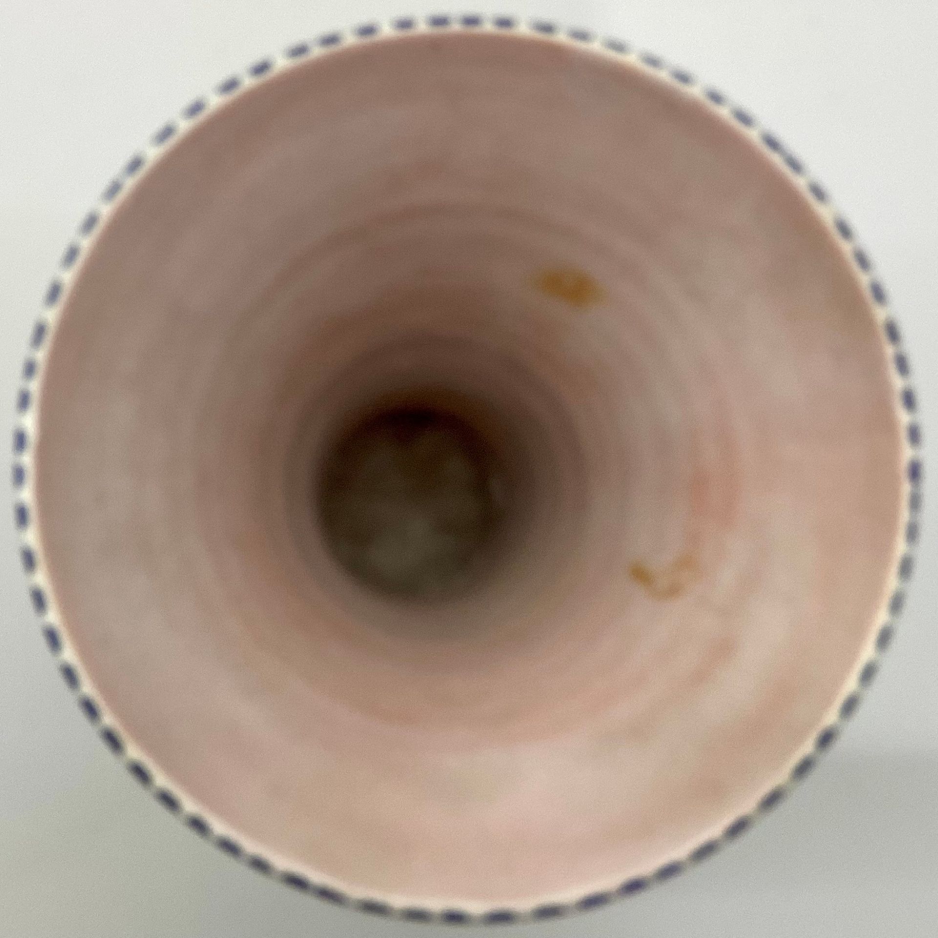 Poole Pottery shape 598 YW pattern large trumpet vase by Clarice Heath 9" high. - Image 4 of 5