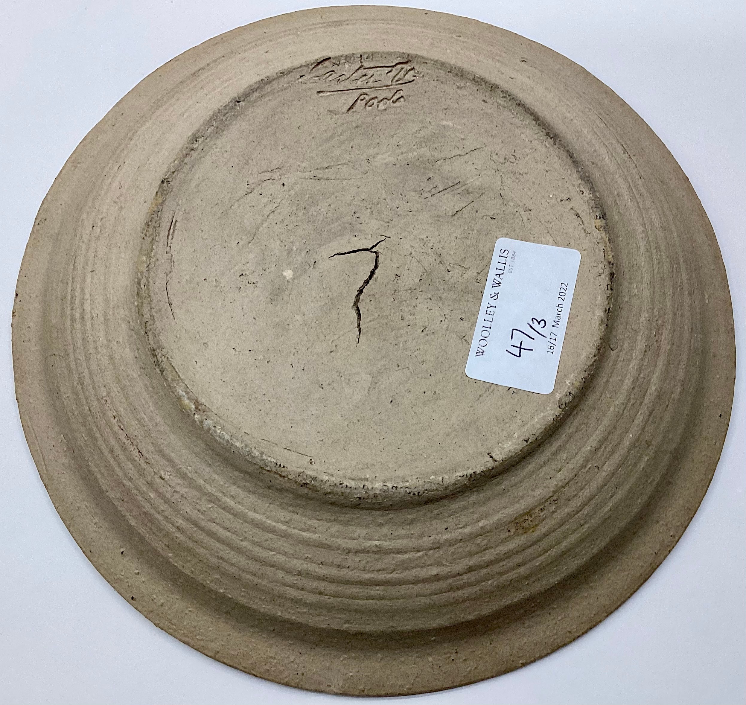 Poole Pottery Carter & Co early Etruscan bowl, fully marked & signed to reverse approx 8" dia. - Image 2 of 2