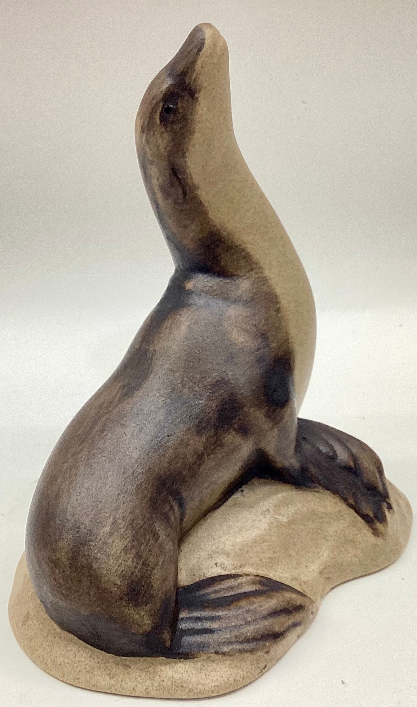 Poole Pottery rare & hard to find stoneware model of a Sealion from a design by Tony Morris.