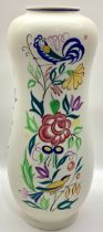 Poole Pottery shape 702 large LE pattern peanut vase 17" high.