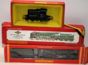 3 x Hornby OO gauge locomotives in tatty or incomplete boxes. Models are complete and in good order