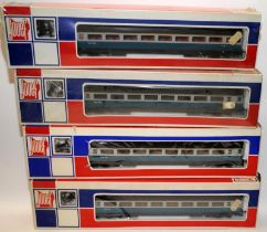 4 x Jouef OO gauge Blue/Grey BR Intercity Coaches ref:5751. All boxed