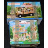 A collection of Sylvanian Families contained within two boxes. Not checked for completeness