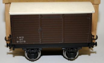 Vintage Bassett Lowke O gauge TP Covered Van LMS 1370/0 in original box