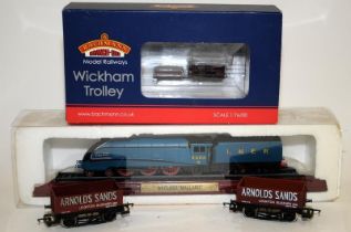 Bachmann OO gauge Wickham Trolley Car ref:32-991 boxed c/w a static display A4 Class Mallard