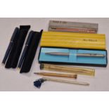 Collection of vintage collectable pens/pencils to include Parker, Yard-O-Led and a Pen Watch.